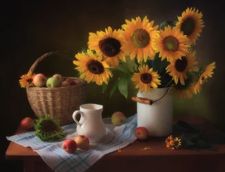 Rustic Sunflower Harvest