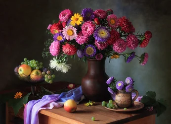 Vibrant Aster Still Life
