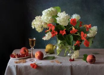 Vibrant Fruit and Flowers