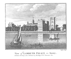 View of Lambeth Palace in Surrey