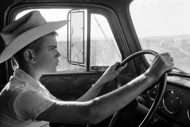 Family farmer Ed Ker at A.M. Ker Ranch is an agricultural homesteader growing alfalfa