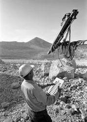 Mining preparation at Morenci AZ for Phelps Dodge Smelter Douglas Arizona