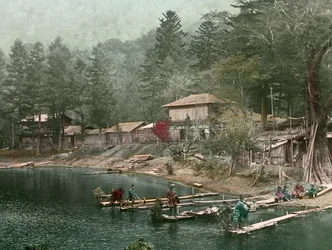 Fishing Village on Lake Chuzenji, circa 1900 - 1915