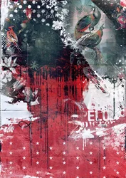 Peacocks in a tree, 2016
