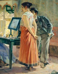 The Morning Toilet: Prostitutes of a Brothel in Florence Preparing for Sunrise