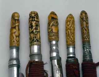 Ornamental Knife and Sword Handles, Northern Thailand