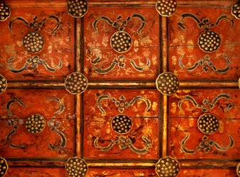 Ceiling of the preaching chair at Wat Phra That Lampang Luang