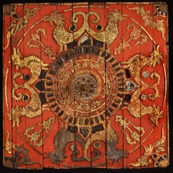 Ceiling panel from a Thai Lu temple in Northern Thailand