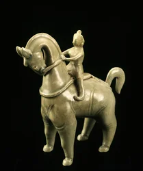 Horseman figurine, Sukhothai period, 14th-15th century