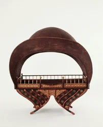 Royal Howdah with a shelter of lacquered woven bamboo from Northern Thailand