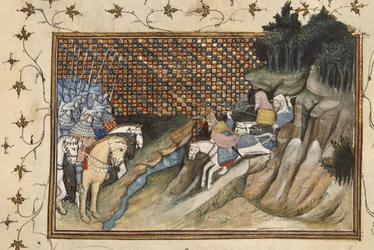Art Mór riding to meet the earl of Gloucester, from 