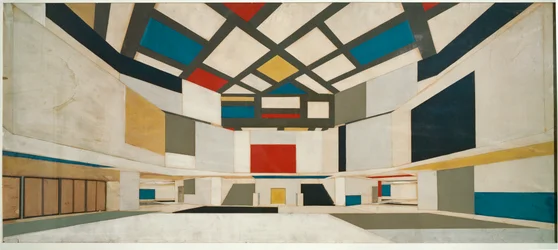 Coloured design for the central hall of a university