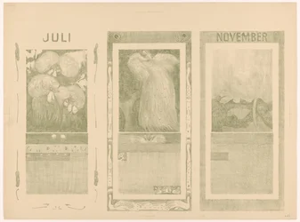 Calendars for July, August and November 1910