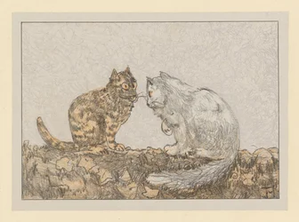 Two Cats on a Wall