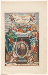 Portrait of William Perkins (Title page for: William Perkins, All the works. The second part, 1662)