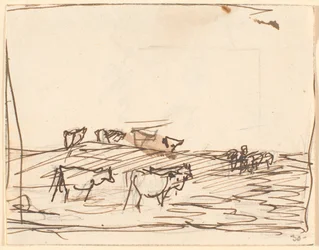 Sketch of Landscape with Cows