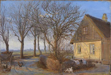 Outside a Farmhouse. Maglebylille