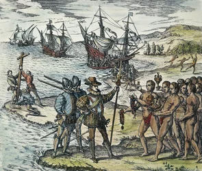 Columbus Landing in the Indies. 1594