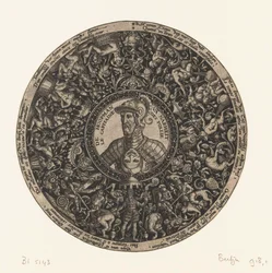 Medallion with Bust of the Captain of Folly, Theodor de Bry, ca. 1577 - ca. 1578