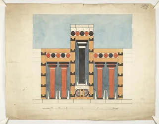 Re-imagining the Central Tri-partite Shrine in the Central Court of the Palace of Minos at Knossos (Evans Architectural Plans WW/15)