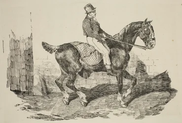 Carriage Horse Mounted by a Groom, 1820