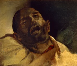 Head of guillotined man (Le guillotine), by Jean-Louis Theodore Gericault