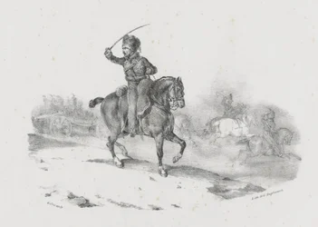 An Artillery Officer Commanding the Charge