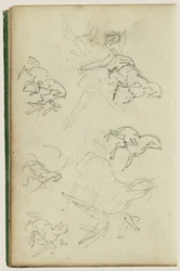 Six Studies for Man Beside a Rearing Horse