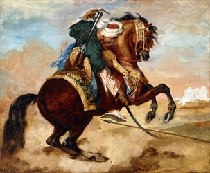 Turk Riding a Brown Alezan Horse