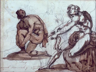 Two Nude Figures