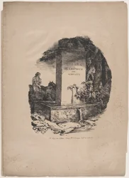 Watering Trough, Title Page of "Studies of Horses"