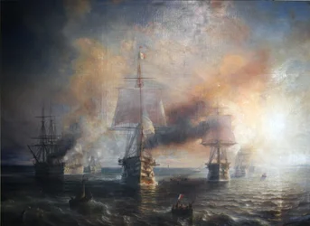 The French Fleet Sailing from Cherbourg to Brest, 1858