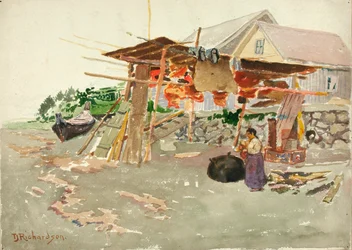 Salmon Drying, Indian Village, Alaska