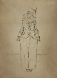Pierrot en Pied, Portrait of the Lady A. C.