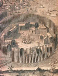 A fortified Indian camp in Virginia