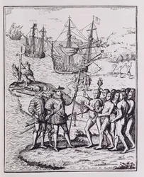 Columbus at Hispaniola