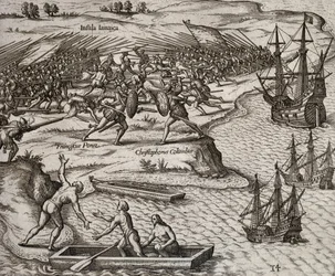 Fight Between Christopher Columbus and Francesco Poresio in Jamaica