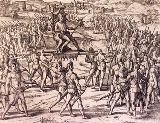 Inca Emperor Atahualpa defeated by Francisco Pizarro