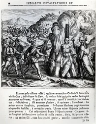 The Burning of Hatuey by the Spaniards at Yara, Cuba, on February 2, 1512, 1664