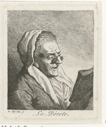 Reading Old Woman with Pince-Nez (La Dévote)