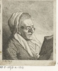 Old Woman Reading with Pince-Nez