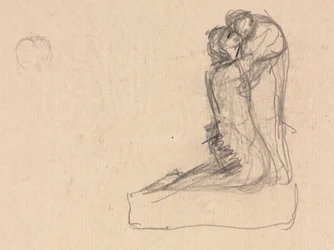 Sketch of Two Figures Embracing (verso)