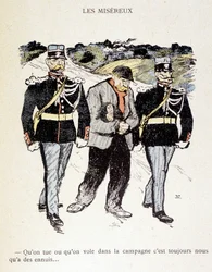 The Miserable: Whether We Kill or Steal in the Countryside, We Are Always in Trouble... (A Vagabond Surrounded by 2 Gendarmes) - in 