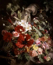 Still Life of Lilies, Poppies and Roses