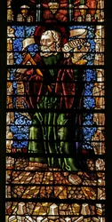 Window depicting the Apostle St Thomas with Creed scroll