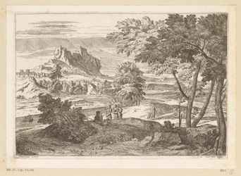 Arcadian Landscape with Figures and Rabbits (Suite de Paysages)