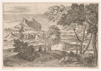 Arcadian Landscape with Figures and Rabbits, Suite de Paysages (series title)