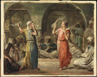 Algerian Dancers. The Handkerchief Dance
