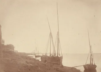 Sailing Boats on the Bank of the Nile