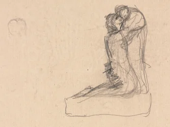 Sketch of Two Figures Embracing (verso)